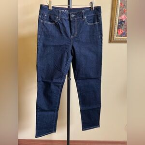 Talbots Jeans Heritage Slim Ankle Dark Wash Navy Blue Size 8P/29